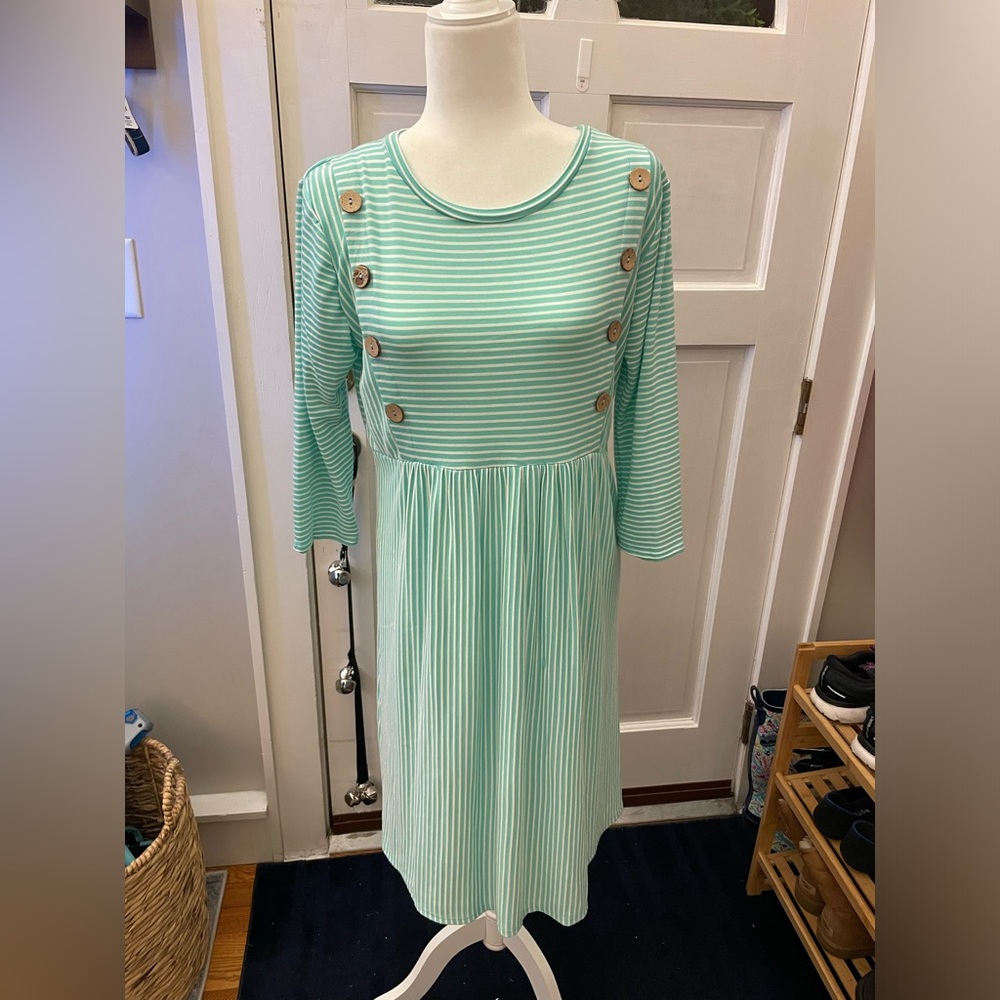 Casual 3/4 Length Sleeve Dress - Reborn J